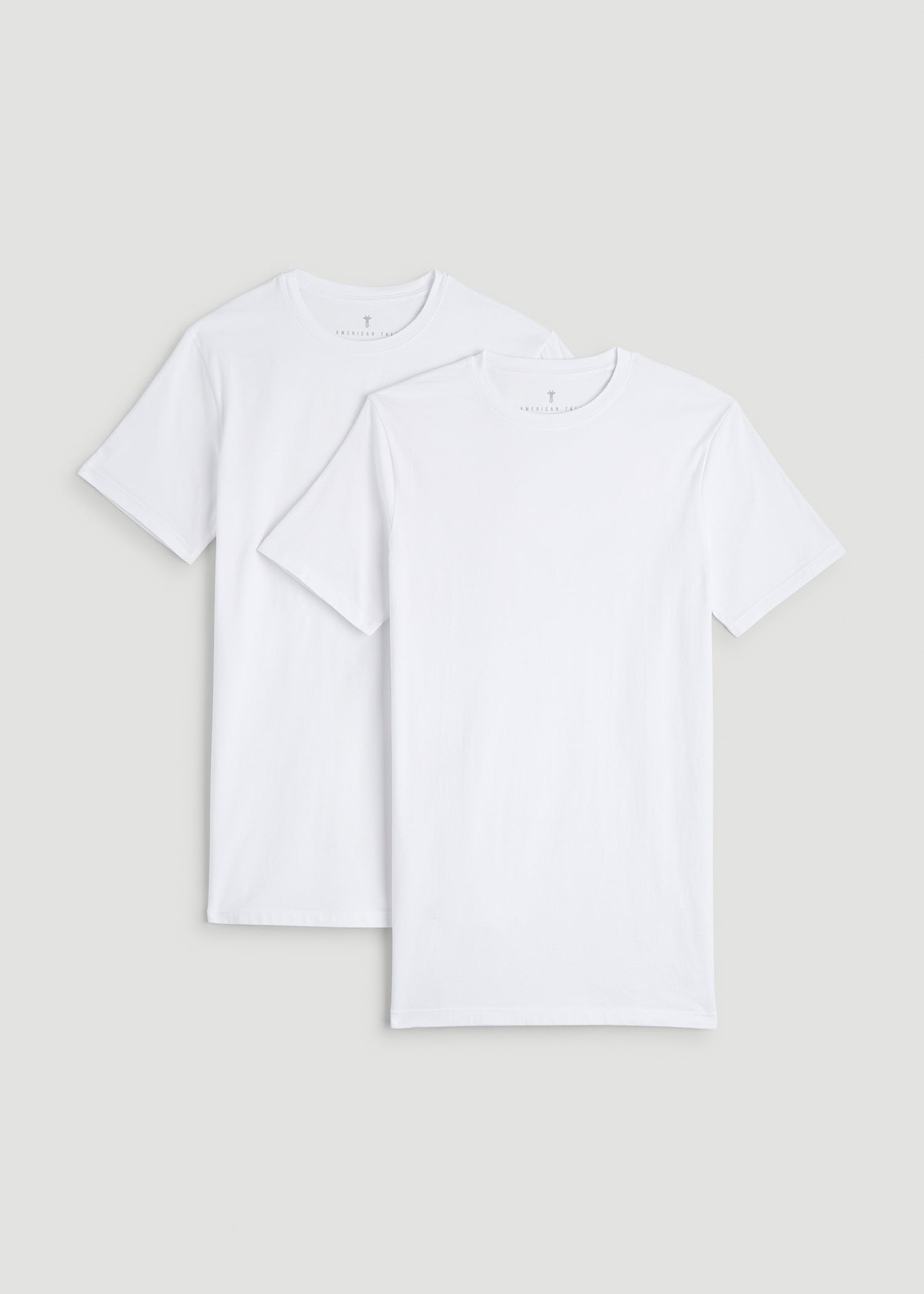 2-pack Classic Crewneck Undershirt for Tall Men in Optic White