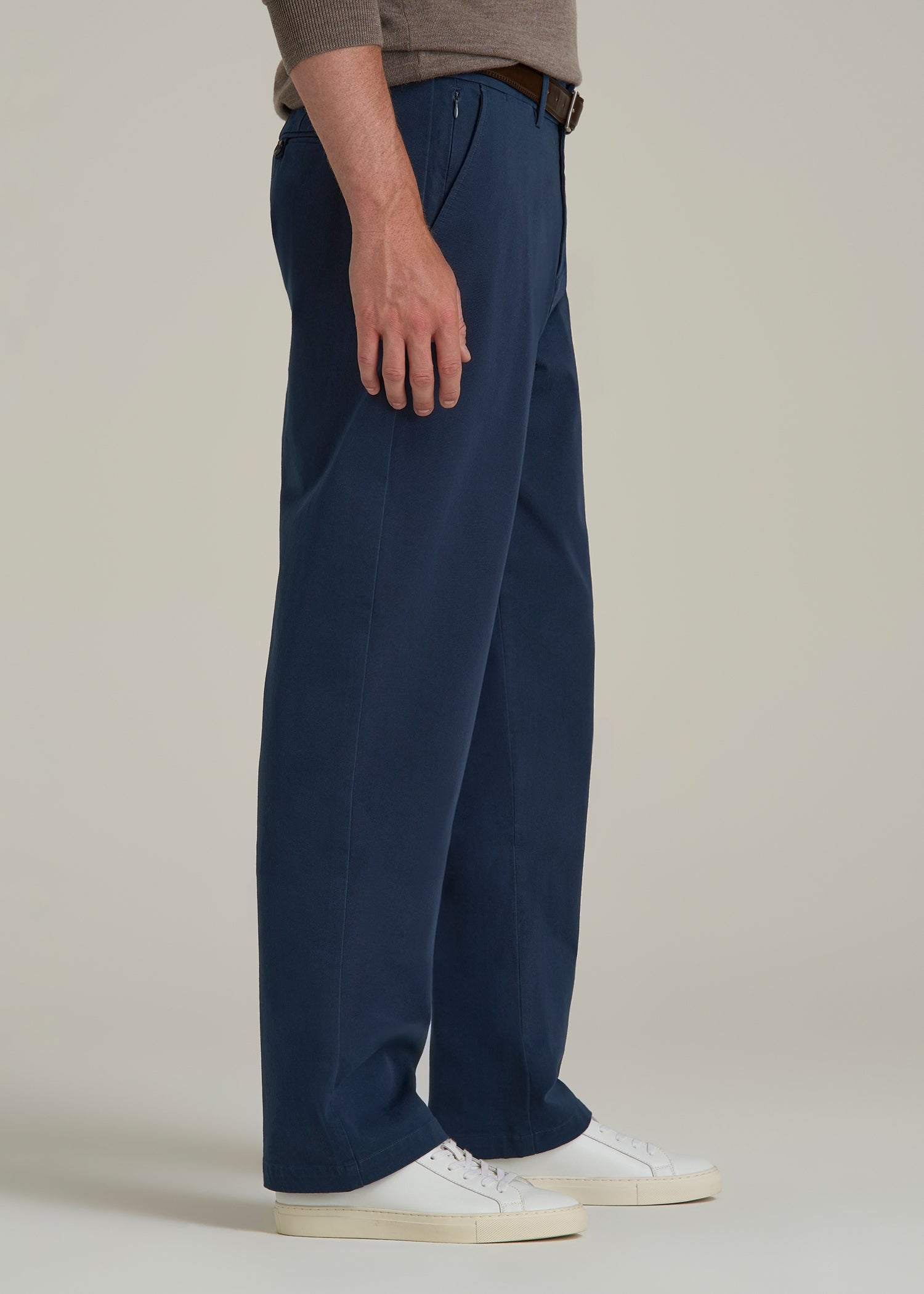 4 Way Stretch Commuter RELAXED Chino Pants for Tall Men in Navy Blue