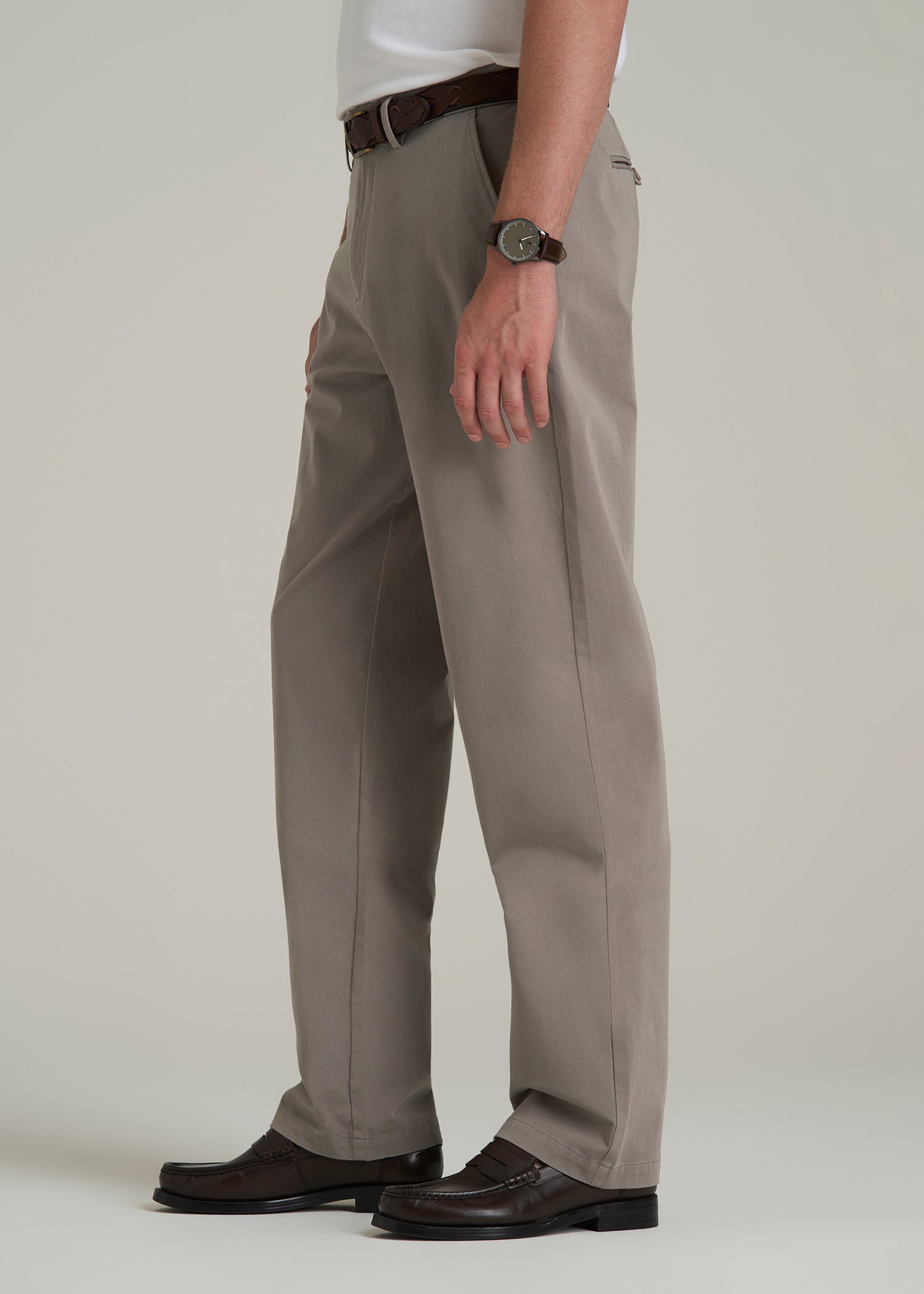 4 Way Stretch Commuter RELAXED Chino Pants for Tall Men in Portobello