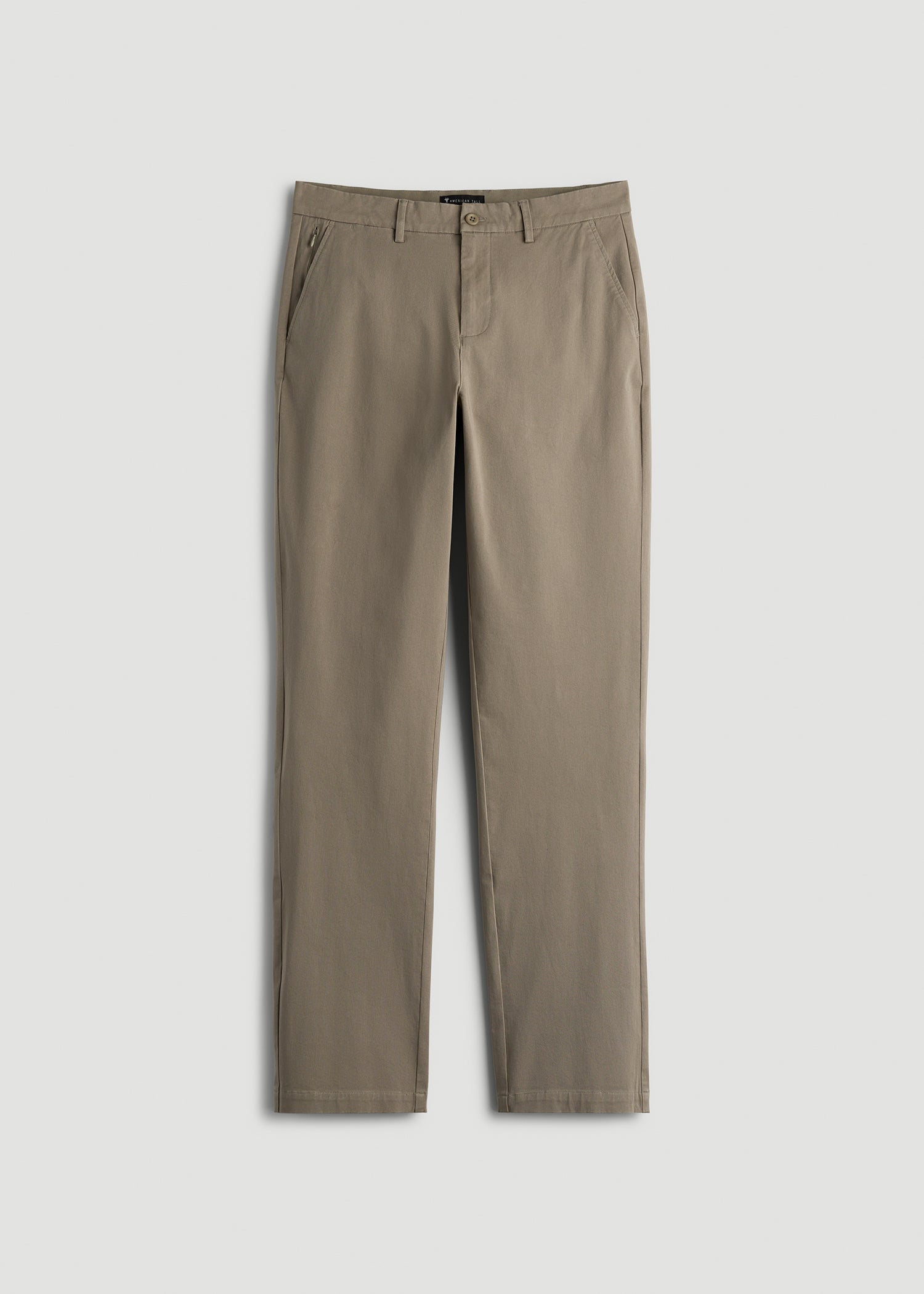 4 Way Stretch Commuter Straight Chino Pants in Dusty Khaki