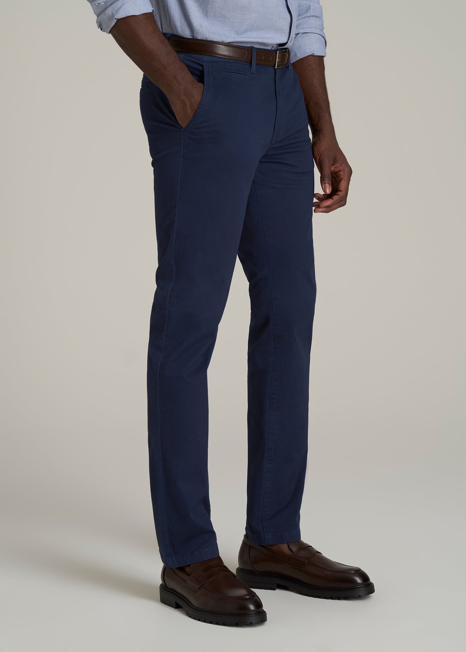 Carman TAPERED Chinos for Tall Men in Regal Blue