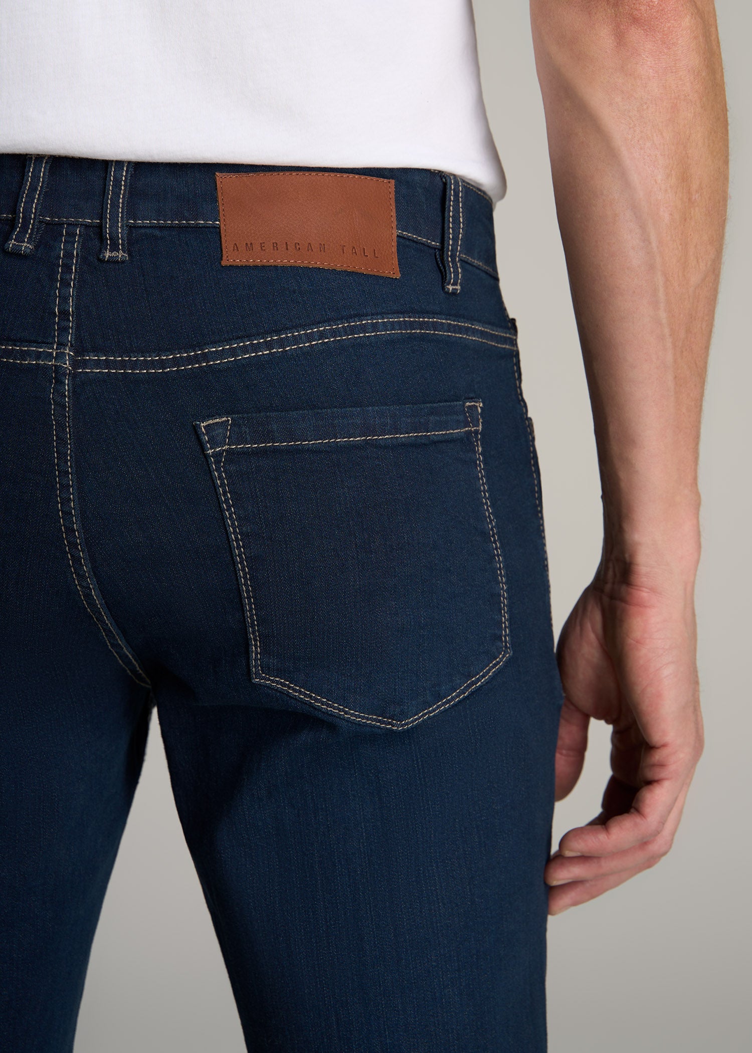 Carman TAPERED Jeans for Tall Men in Blue Steel