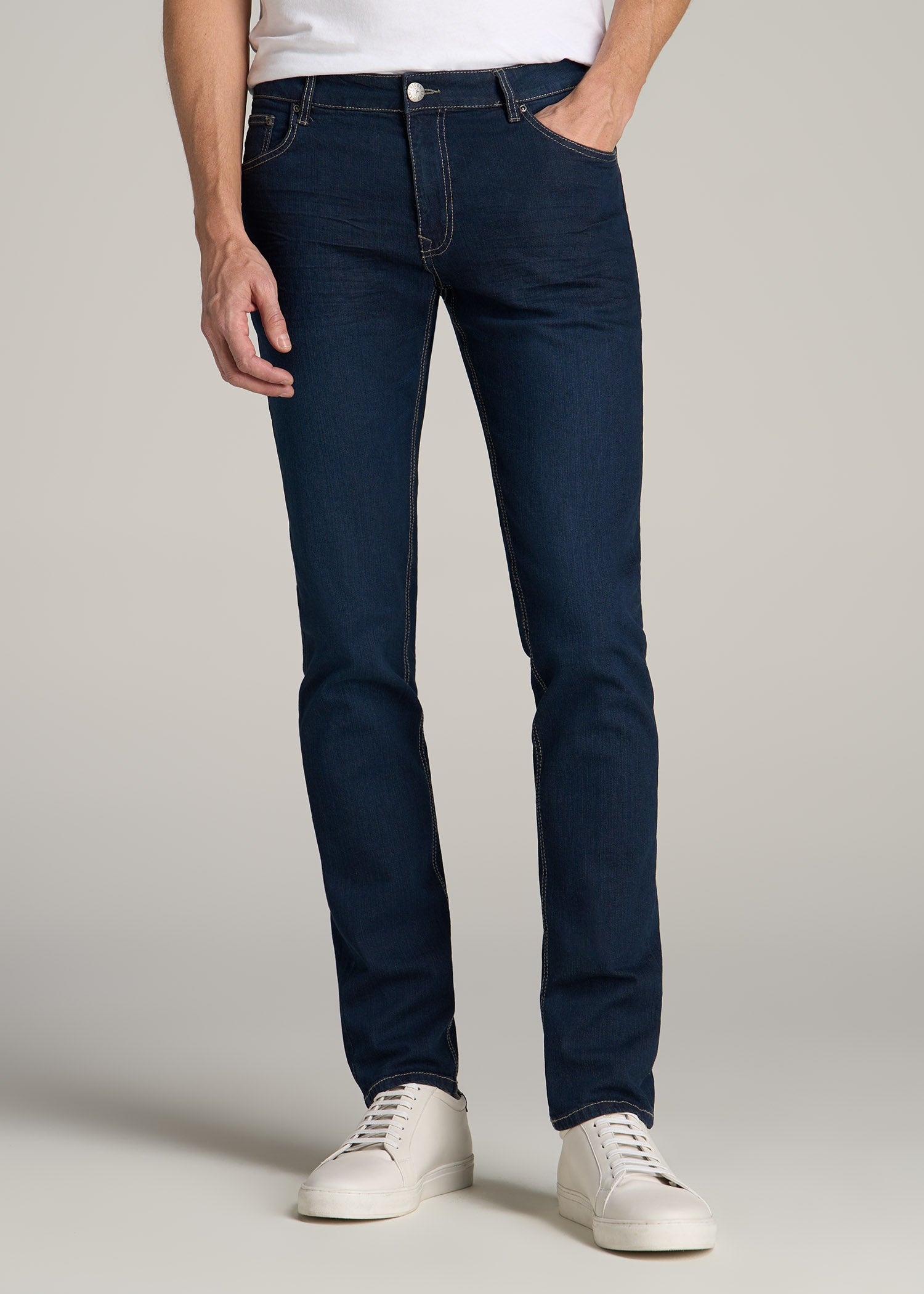Carman TAPERED Jeans for Tall Men in Blue Steel