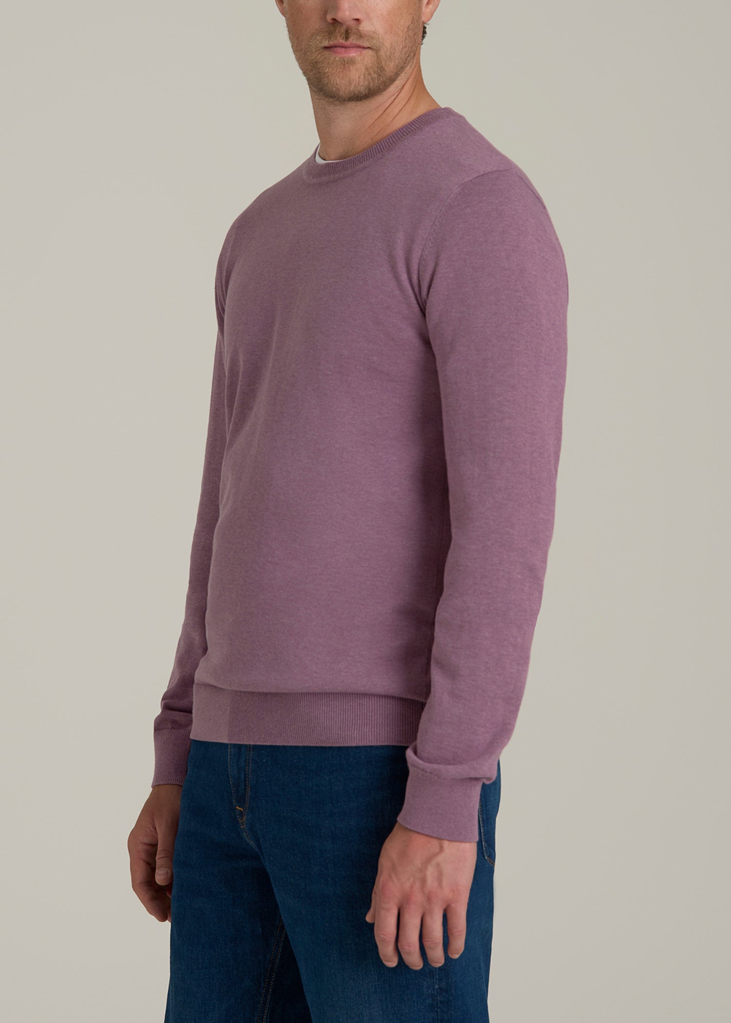 Everyday Crewneck Tall Men's Sweater in Grapeade