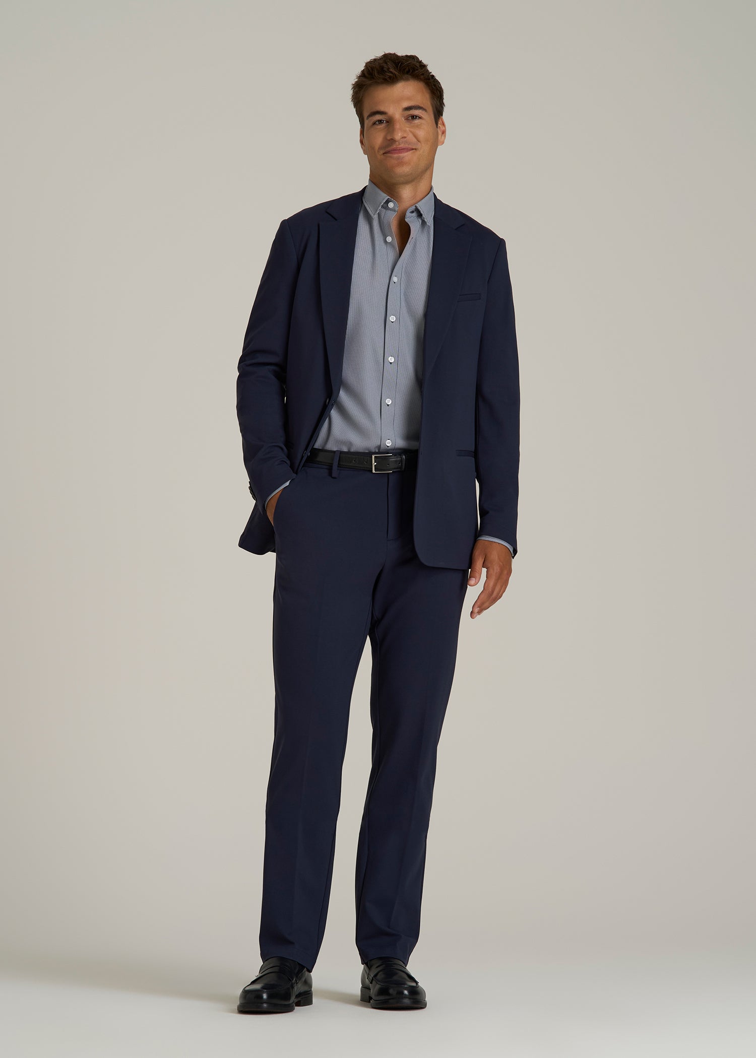 Flex Tech Suit Jacket for Tall Men in Navy