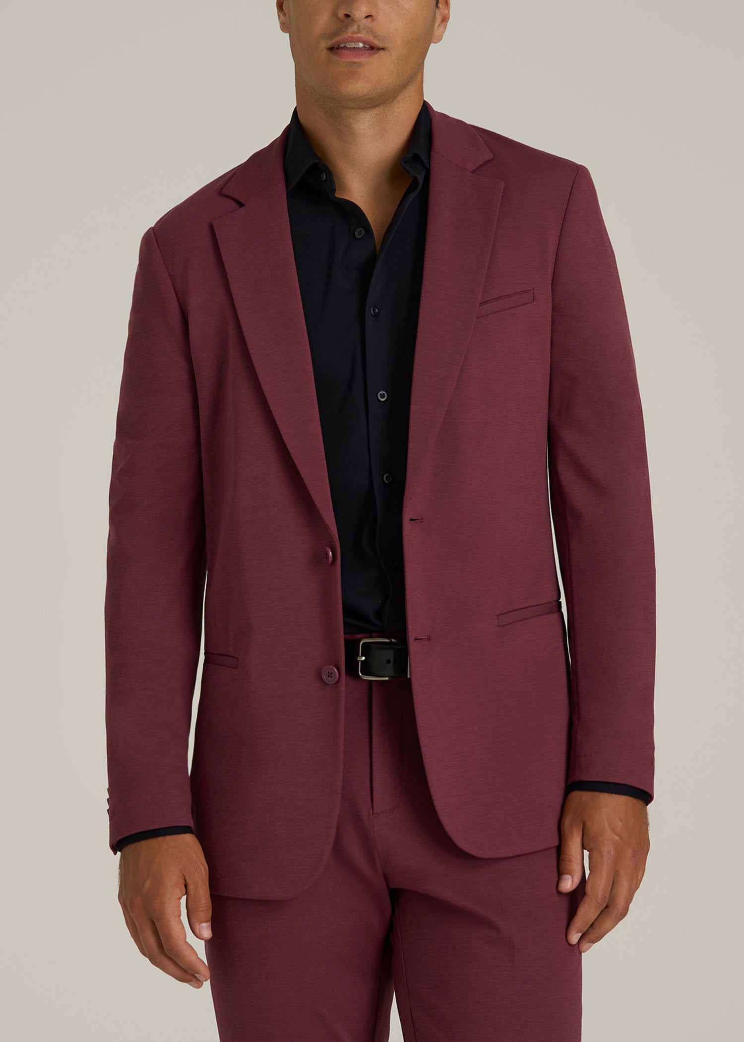 Flex Tech Suit Jacket for Tall Men in Tawny Port Nailhead