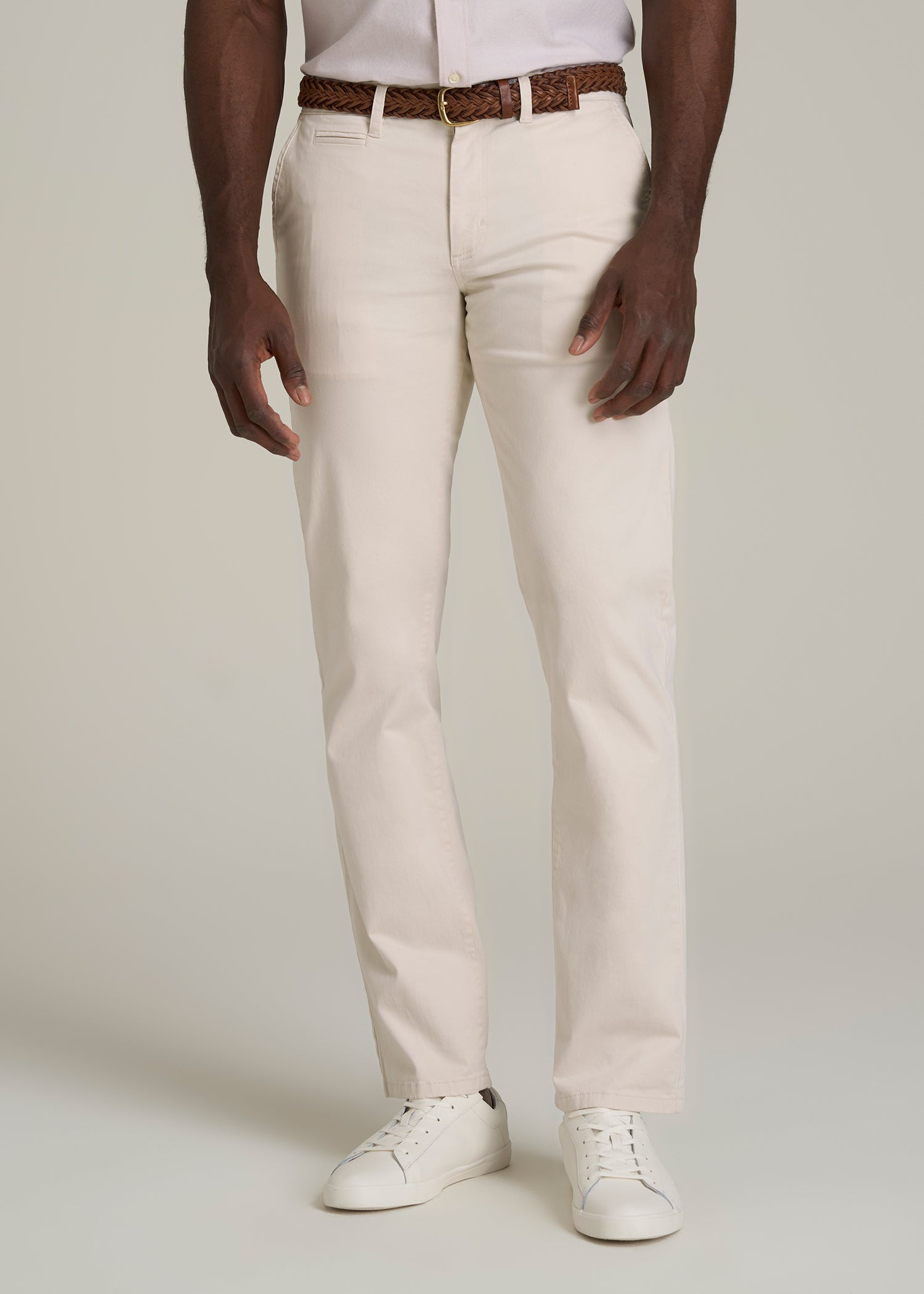 J1 STRAIGHT Leg Chinos for Tall Men in Chalk