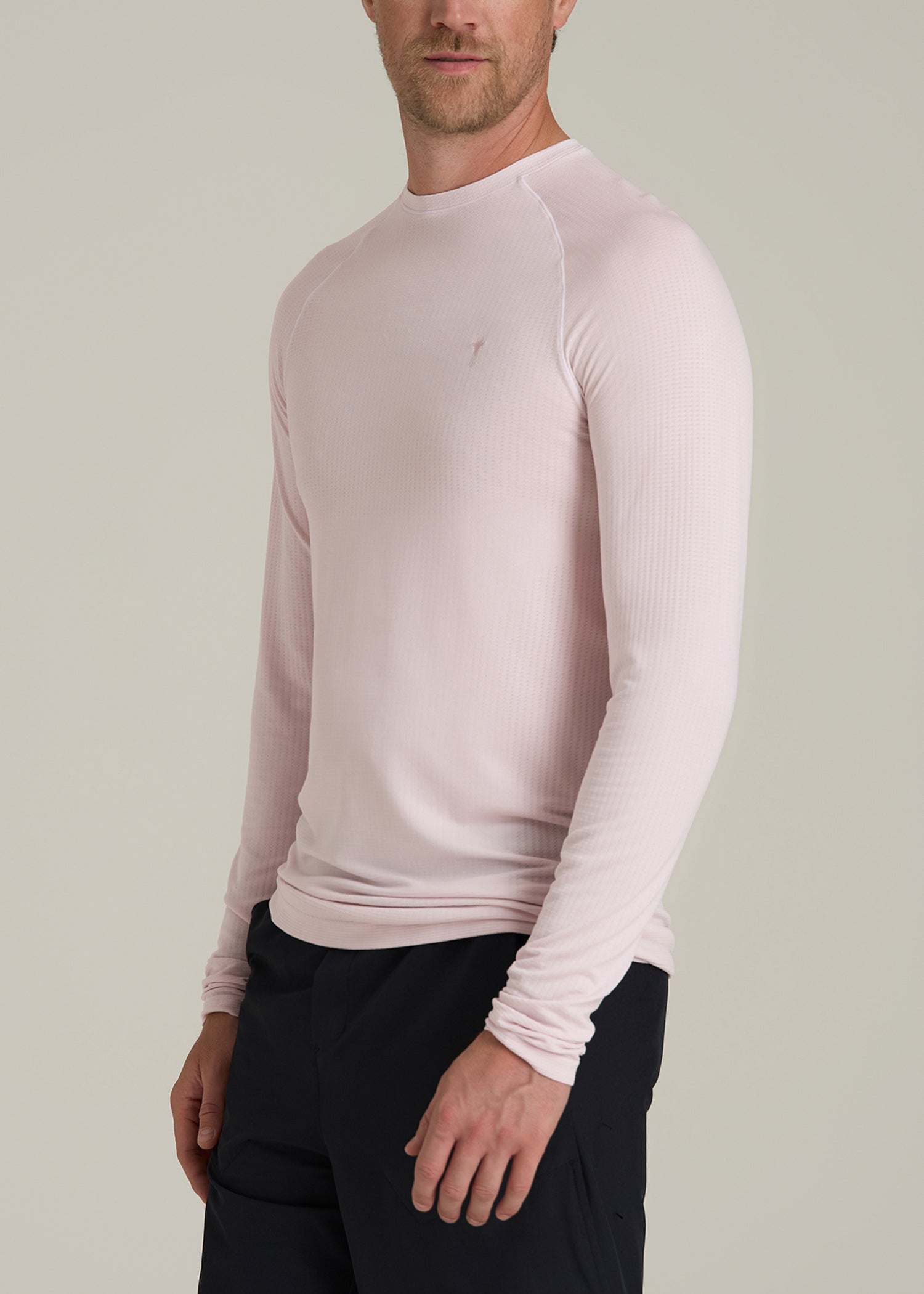 Long Sleeve Vented Performance Top in Grey Lilac