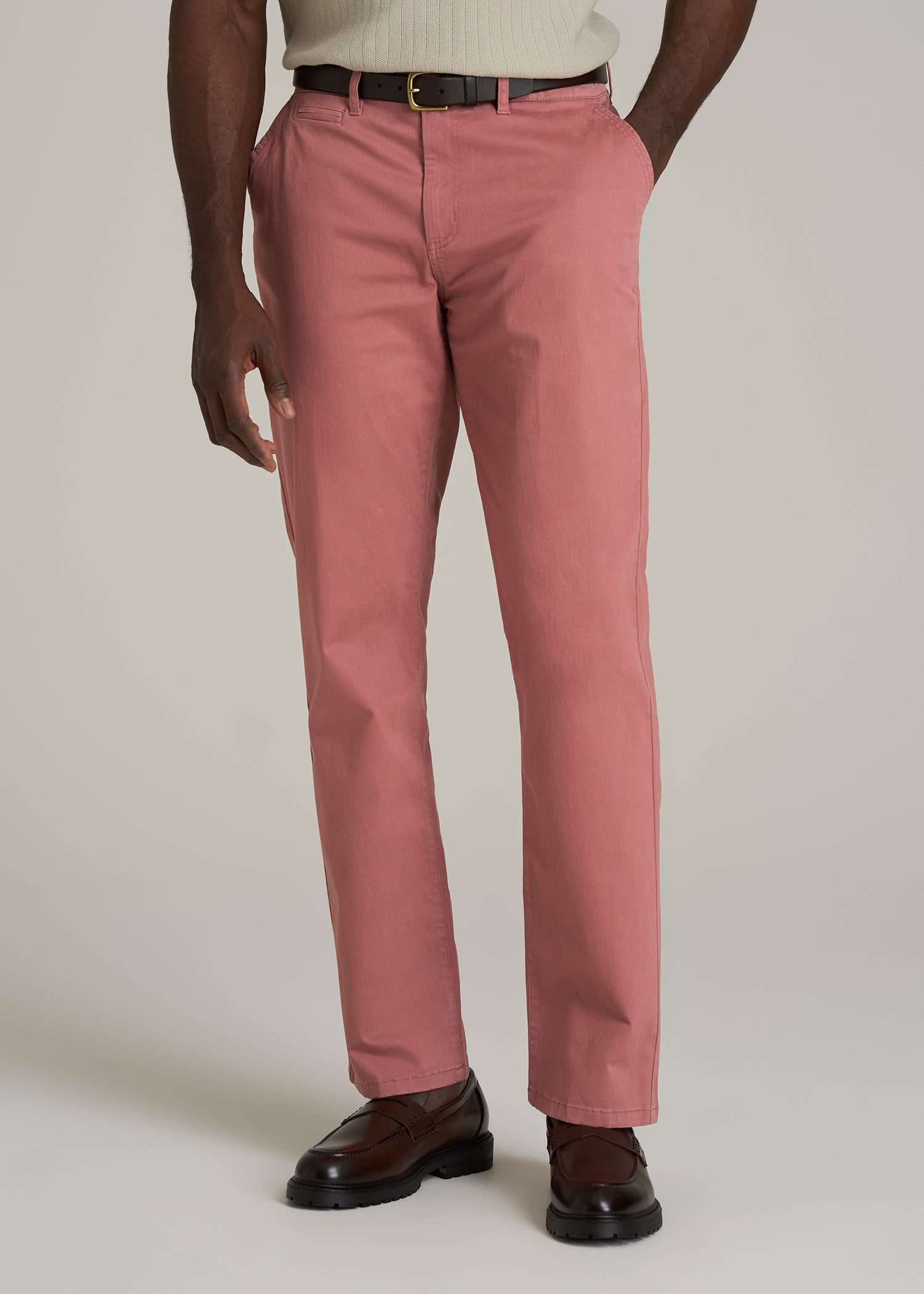 Mason Relaxed Chinos for Tall Men in Withered Rose