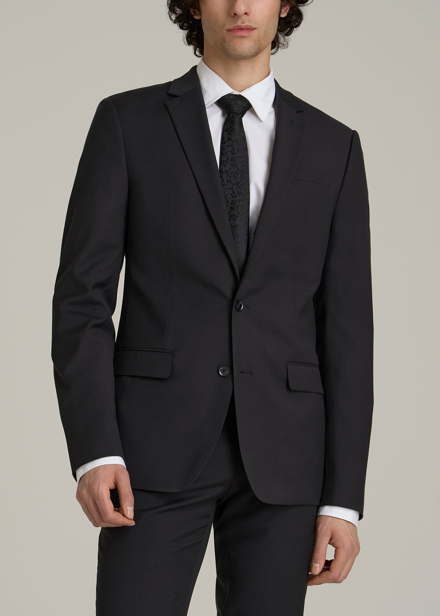 Suit Jacket for Tall Men in Black