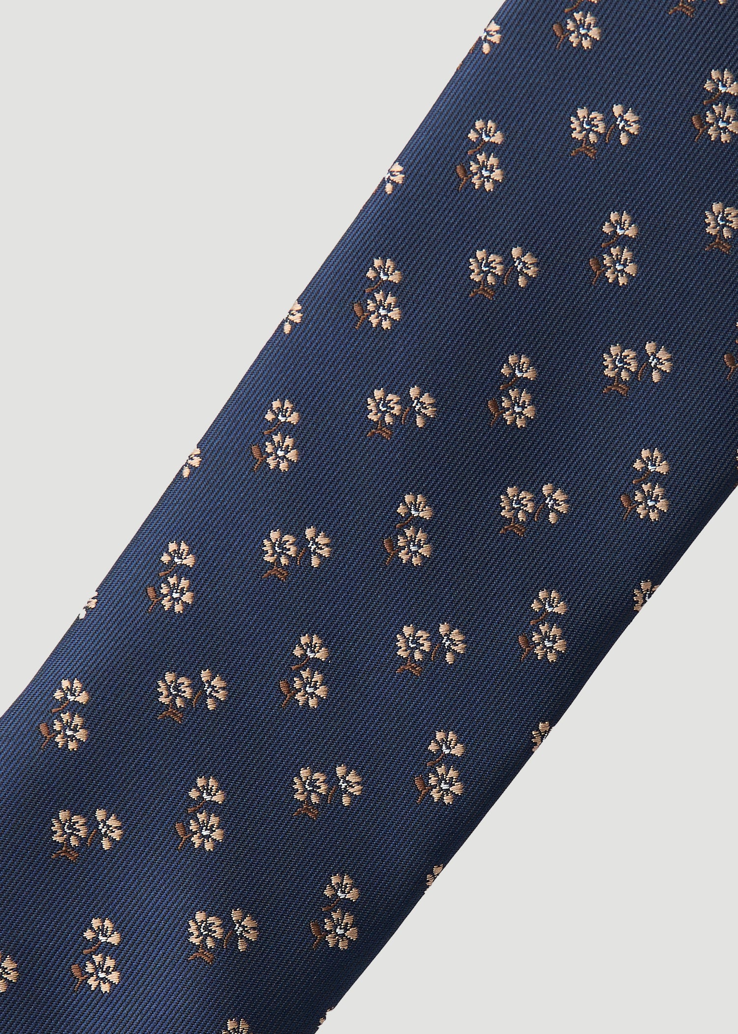 Dress Ties for Tall Men in Navy Micro Floral