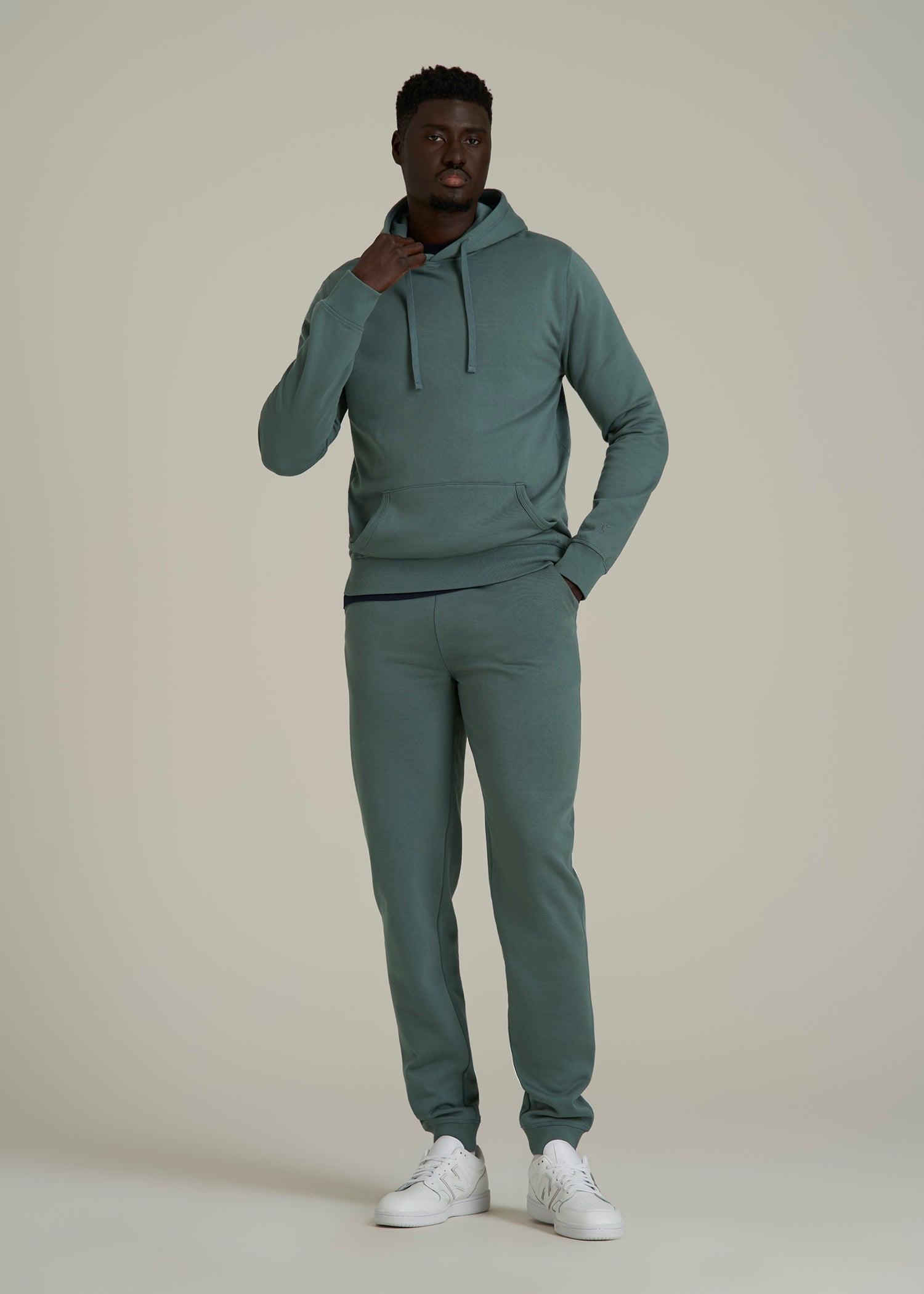 Wearever 2.0 Fleece Hoodie for Tall Men in Balsam Green