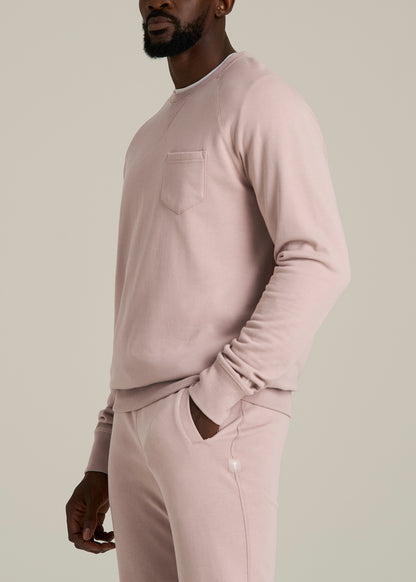 Wearever 2.0 French Terry Crewneck Sweatshirt for Tall Men in Desert Rose