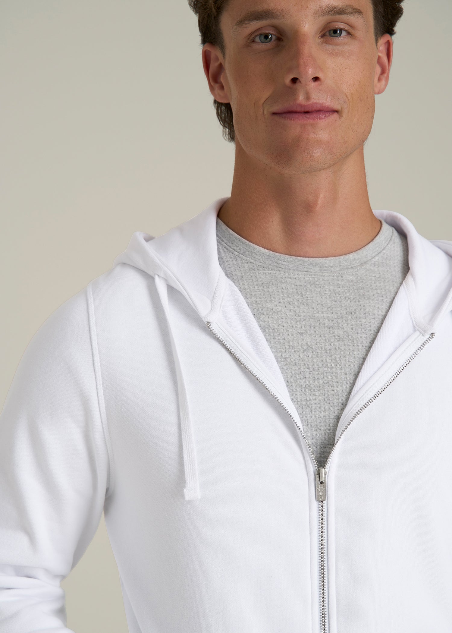 Wearever 2.0 French Terry Full-Zip Hoodie for Tall Men in White