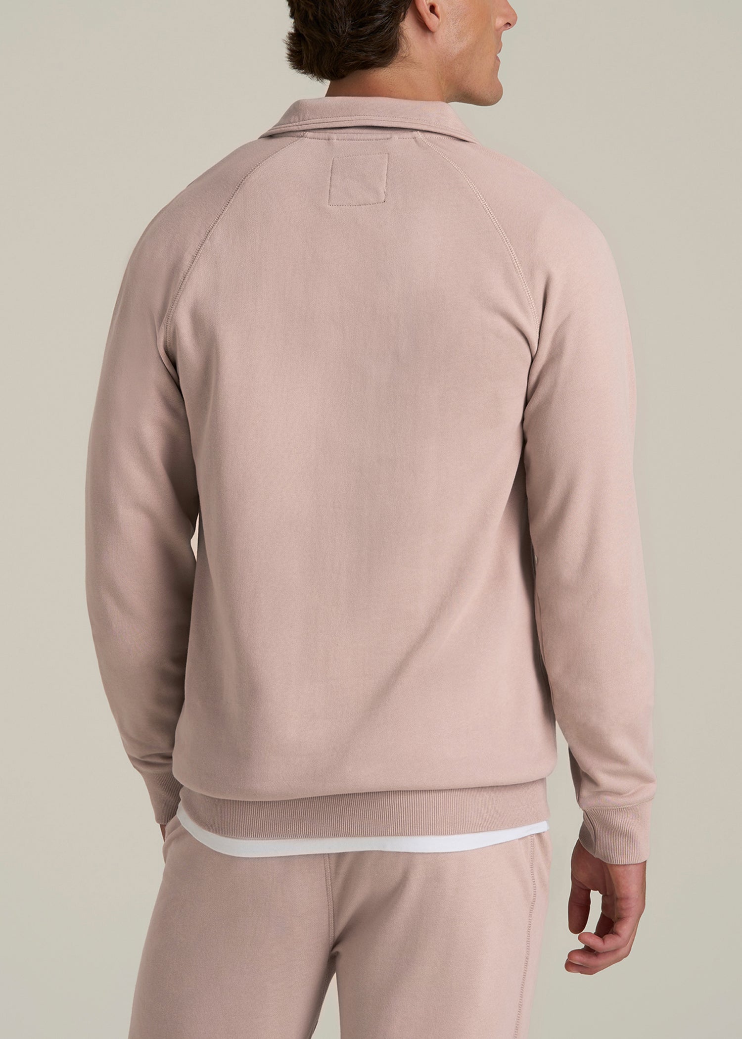 Wearever 2.0 French Terry Quarter-Zip Tall Men's Sweatshirt in Desert Rose