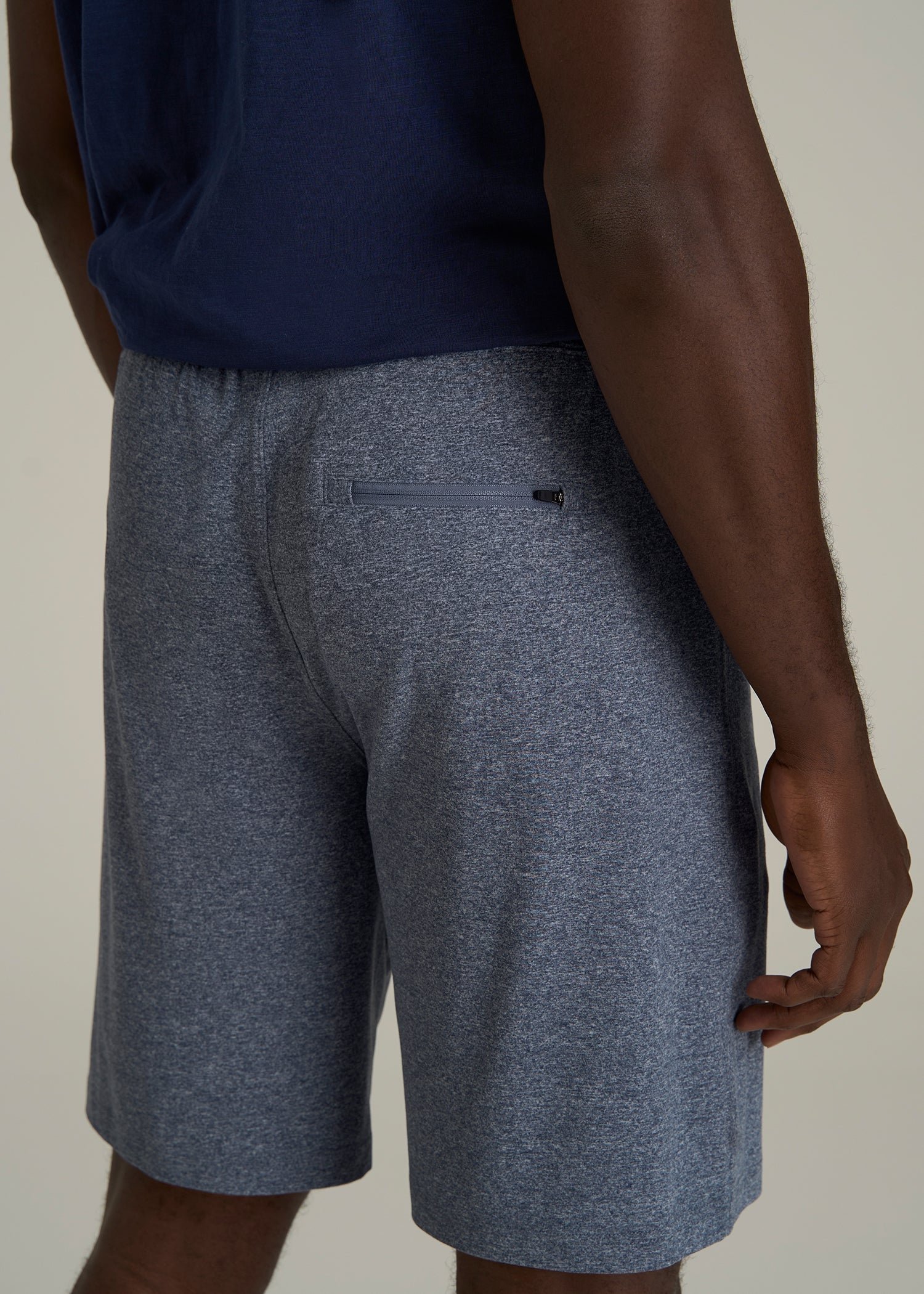 Weekender Stretch Lounge Shorts for Tall Men in Navy Mix