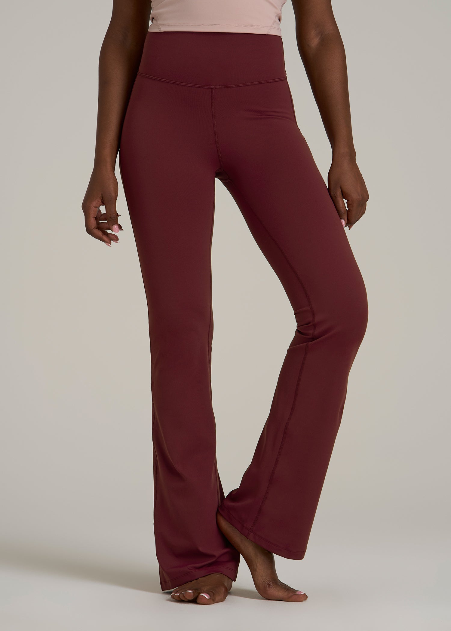 Balance Tall Women's Flare Yoga Pants in Tawny Port